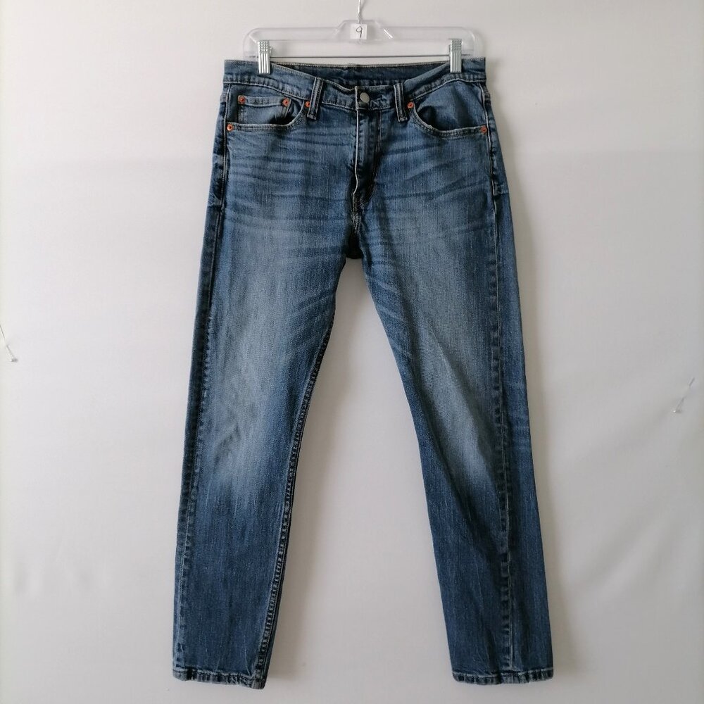 Levi Strauss & Co. Mens Denim Blue Mid Rise Five Pocket Straight Jeans Sz 33x32